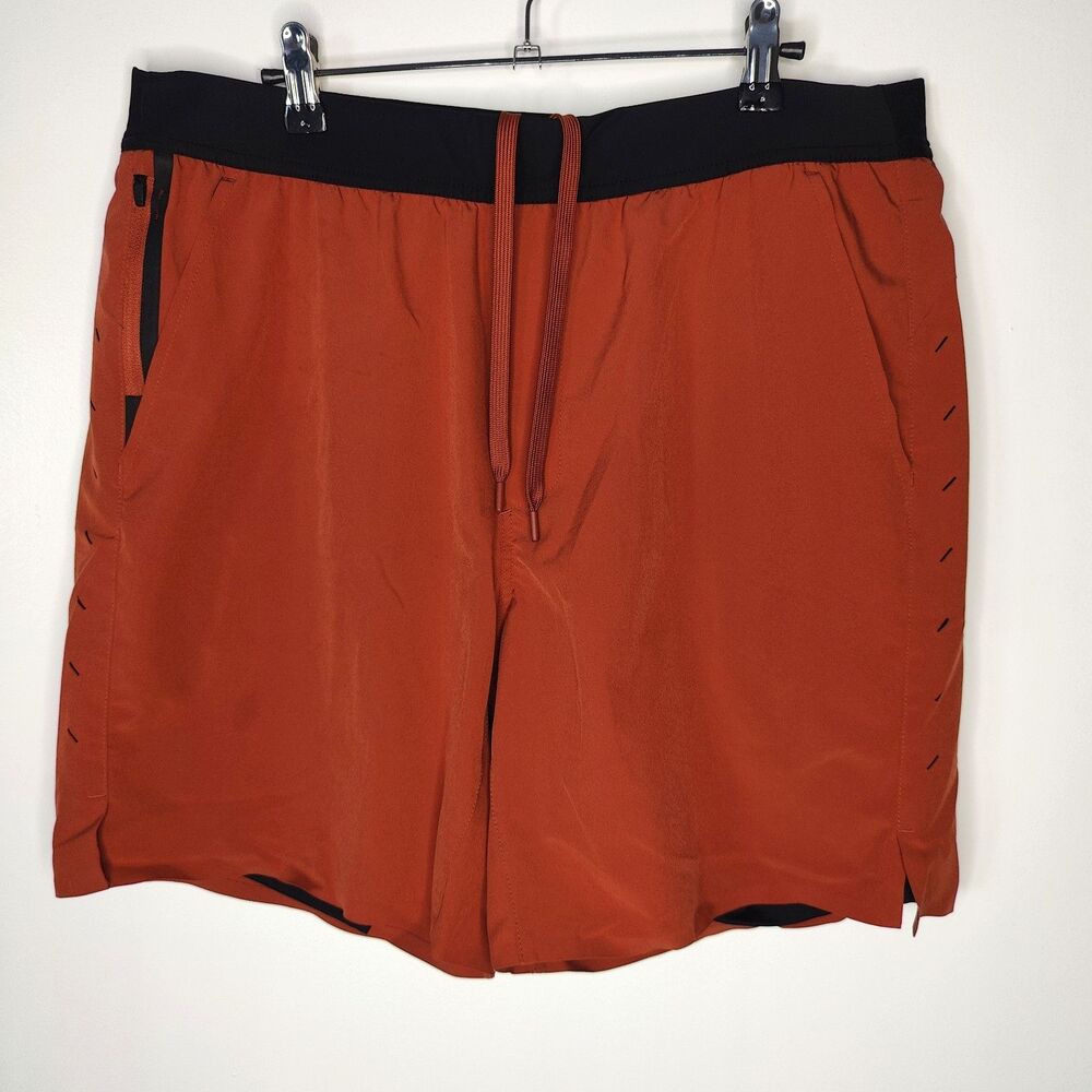Ten Thousand The Interval Shorts Mens XL (34) 2-in-1 Lined Red Crosshair Logo
